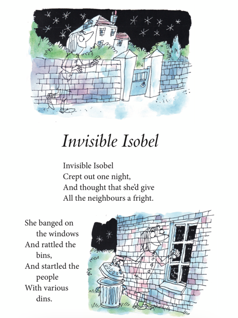 Funny Poem a Day: Invisible Isobel, by Colin West – Poetry Roundabout